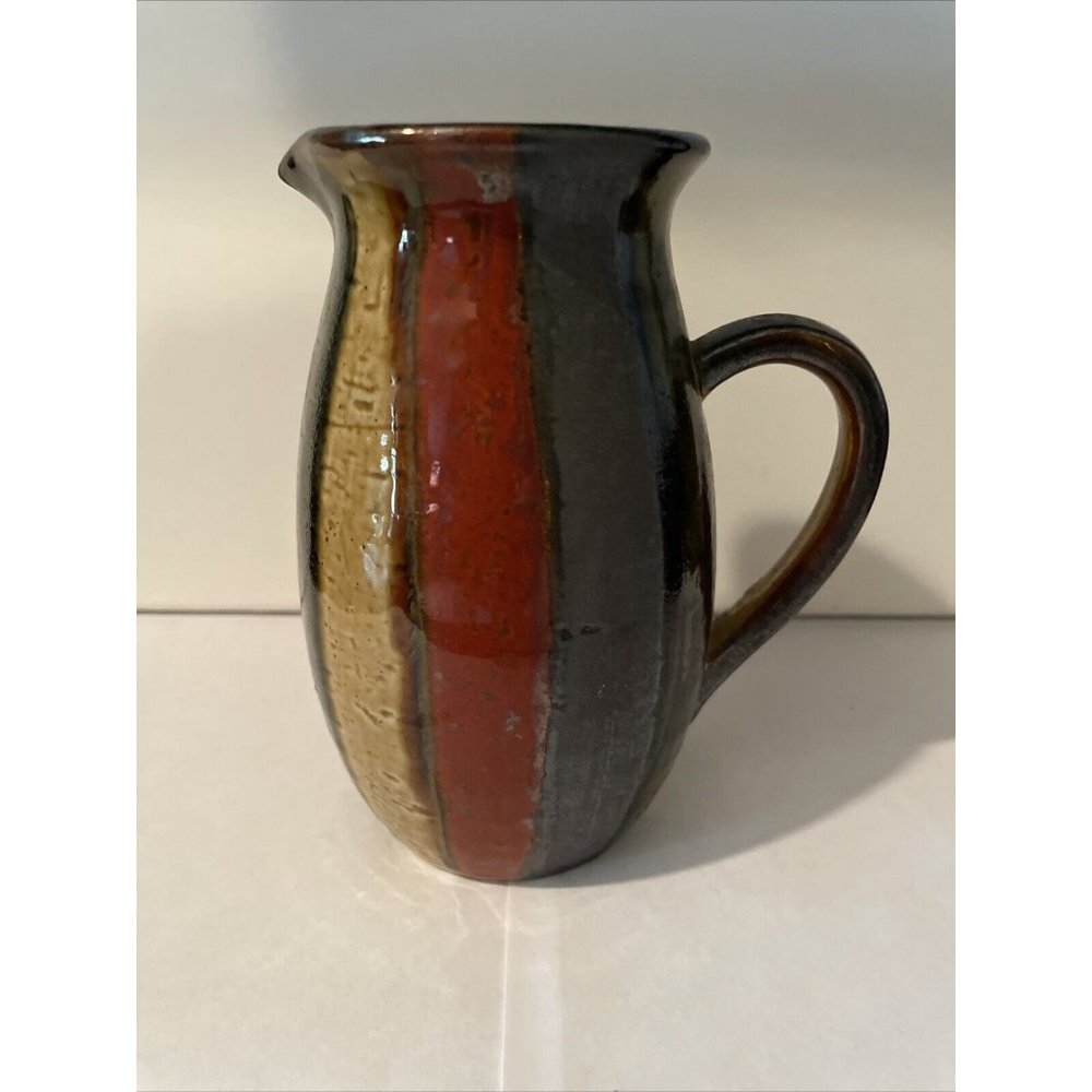 Vintage Otagiri Stoneware Small Multicolored Pitcher from Japan
